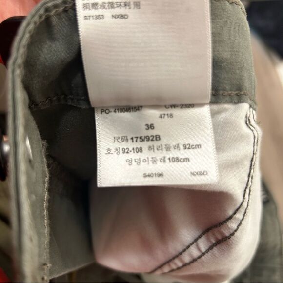 Signature Levi Strauss & Co Green Straight Leg Pants with Black Belt Size 36 - Picture 14 of 14